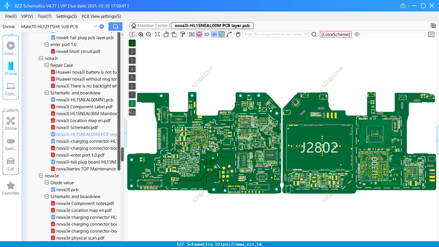 Huawei Nova3i-HL1SNEAL00M PCB Layer